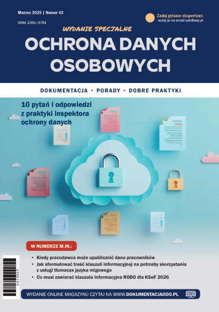Ochrona danych osobowych, numer 43 (wyd. specjalne), marzec 2026 r.