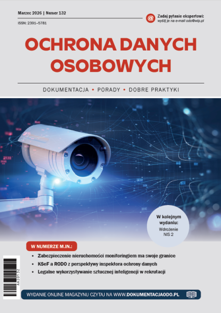 Ochrona danych osobowych, numer 132, marzec 2026 r.